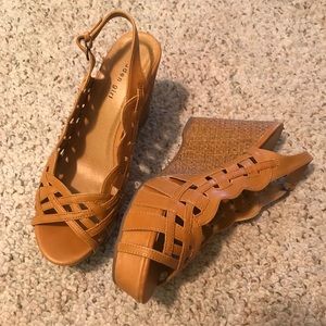 Madden Girl leather wedge sandals.